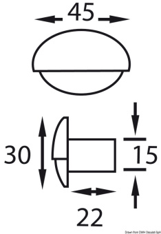 Osculati 13.887.03 - Дежурный светильник Batsystem Steeplight хромированный корпус белый свет 12 В