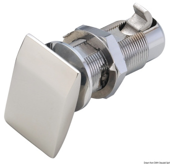 Osculati 38.179.51 - Пружинная защелка запор Flush Lock с прямоугольной кнопкой тип B