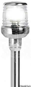 Osculati 11.140.12 - Мачта телескопическая наклонная с кольцами для флага, 60 см, нержавеющая сталь 