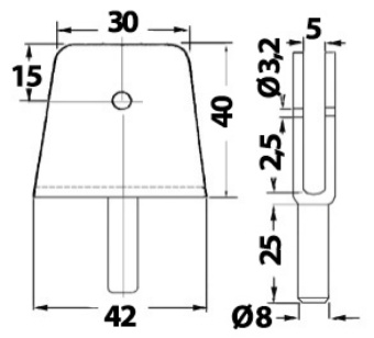 Osculati 46.109.00 - Вилка + втулка