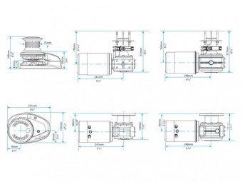 Якорная лебёдка Lewmar V1 700 Вт 12В для судов 7-12 метров под цепь 8 мм
