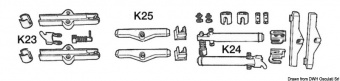 Osculati 45.047.25 - Комплект K25 для кабеля C2/7/8 