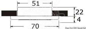 Osculati 13.447.24 - Встраиваемый светодиодный светильник Atria, 12/24В 8,4 Вт сатинированный никель 