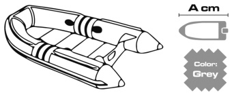 Osculati 46.501.01 - Серый тент для надувной лодки 240/320 см, 300D