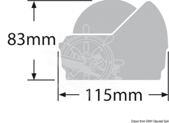 Osculati 25.082.41 - Компас RITCHIE Wheelmark 3'' (76 мм) накладной черный-черный