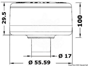 Osculati 11.039.18 - Круговой светодиодный стояночный огонь Evoled 360° 12 В 100 мм из нержавеющей стали