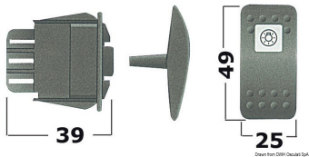 Osculati 14.192.21 - Выключатель клавишный CARLING SWITCH Contura II ON-OFF 24В (2 шт)