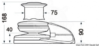 Osculati 02.550.08 - Lewmar V2 лебедка, низкая 8 мм цепь