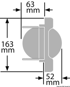 Osculati 25.088.01 - Компас RITCHIE Venturi Sail 3'' 3/4 (94 мм), черный корпус - синяя картушка