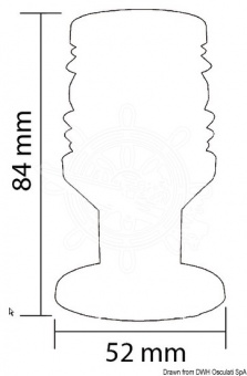 Osculati 11.412.16 - Навигационный огонь Utility Compact белый стояночный круговой 360°, белый корпус 