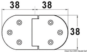 Osculati 38.832.01 - Удерживающая петля из нержавеющей стали 76x38x3.2 мм