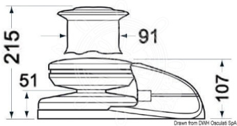 Osculati 02.561.10 - Lewmar V4 лебедка, высокая 10 мм цепь 24 В