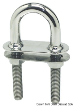Osculati 39.127.03 - Скоба U-образная De Luxe с конусными концами 110x9,5мм 7826кг из зеркально-полированной нержавеющей стали AISI304