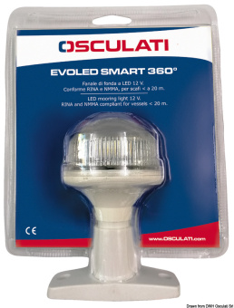 Osculati 11.039.12 - Круговой огонь светодиодный Evoled Smart 360° 12 В белый