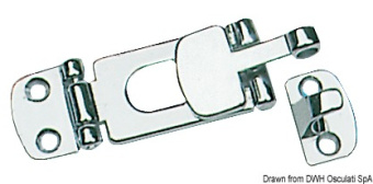 Osculati 38.195.00 - Рычажная защелка из хромированной латуни 80x30 мм (2 шт)