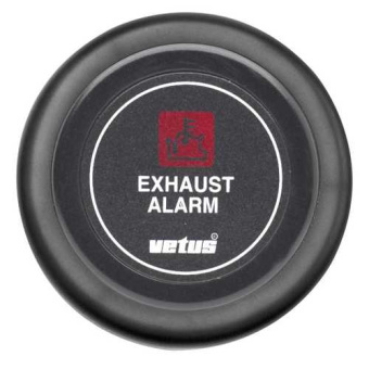 Vetus XHI12B Dashboard instrument for exhaust temperature alarm 12 V, black (excl. sensor)