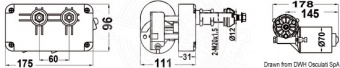 Osculati 19.184.01 - Мотор серии 50 Вт для поводков до 800 мм и щеток до 700 мм 12 В 