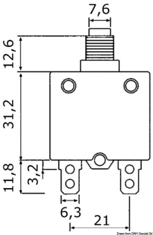 Osculati 14.733.15 - Kuoyuh 98 Series автоматический выключатель с защитой от воспламенения 15 A