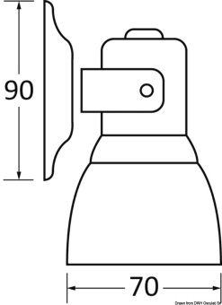 Галогенный точечный светильник Osculati Deluxe 12В
