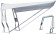 Osculati 46.906.34 - Телескопический задний синий тент для навигационных дуг надувных лодок 130 x 190 см 
