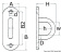 Osculati 39.005.00 -Обушок с овальным основанием 32x100мм Ø10мм из нержавеющей стали AISI316 (10 шт)