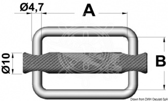 Osculati 06.709.25 - Пряжки сверхпрочные из нержавеющей стали 25 мм (10 шт.)