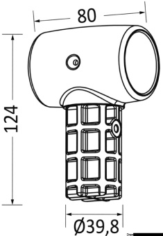 Osculati 48.180.13 - Тройник для T-Top 124 х 80 мм трубы 44 мм