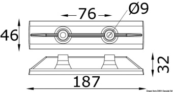 Osculati 43.254.70 - Цинковый анод-пластина Yamaha 6U4-45251-00 187x46x32 мм