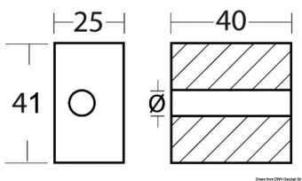 Osculati 43.317.10 - Цинковый анод Johnson/Evinrude/OMC 397768 для дейдвудов 50-200л.с. 40x41x25мм Ø 9.6мм