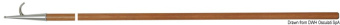 Osculati 34.459.08 - Багор из древесины со стальным наконечником 2000 х 30 мм 