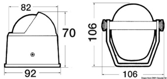 Osculati 25.025.05 - Компас RIVIERA Stella 2" 1/2 белый-белый