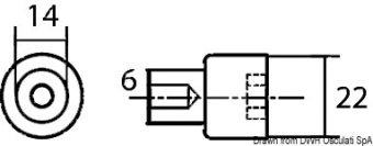 Osculati 43.260.19 - Цилиндрический цинковый анод Yamaha 68V-11325-02 для двигателей 80-250 л.с.