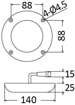 Osculati 13.298.01 - Светильник подводный светодиодный 12/24В 12x3Вт 3000Лм белый свет корпус из нержавеющей стали