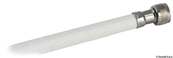 Osculati 15.248.90BU - Встраиваемый палубный душ New Edge Ø70x40,5мм с лейкой Boris и нейлоновым шлангом 2,5м в белом корпусе с крышкой из нержавеющей стали (10 шт)