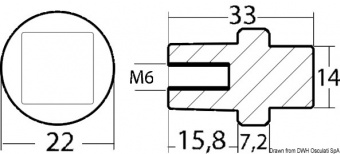 Osculati 43.260.17 - Цинковый анод цилиндра для Yamaha 80/300 HP 
