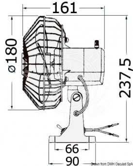Osculati 16.706.24 - Ориентируемый вентилятор TMC 24 В 1000 м.куб/ч