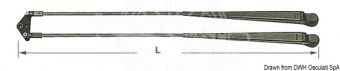 Osculati 19.403.05 - Поводок-пантограф DOGA из нержавеющей стали 800 мм  