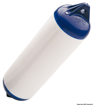 Osculati 33.512.08 - Кранец Polyform US F02 белый с синим рымом 191х 660 мм