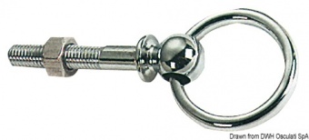 Osculati 39.170.60 - Рым-болт с кольцом из хромированной латуни Ø 45 мм 