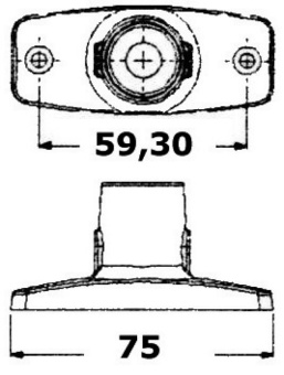 Osculati 11.039.16 - Круговой светодиодный стояночный огонь Evoled 360° 12 В 100 мм из белого пластика