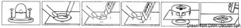Osculati 10.455.02 - Комплект из четырех креплений для козырьков 