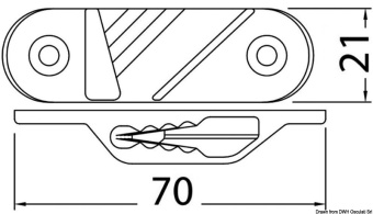 Osculati 56.241.00 - Кулачковый эксцентриковый стопор CLAMCLEATS Sail Line Ali CL241