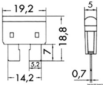 Osculati 14.003.15 - Плавкий предохранитель со светодиодным индикатором 15 А (50 штук)