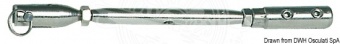 Osculati 07.190.06 - Талреп с тросовым наконечником на зажимных винтах из нержавеющей стали Ø троса 5/6 мм 