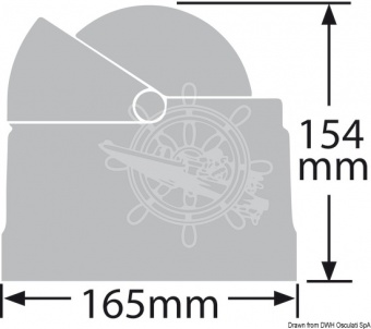 Osculati 25.084.11 - Компас RITCHIE Navigator 4'' 1/2 (114 мм) с компенсатором и подсветкой черный-черный