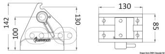 Osculati 01.119.50 - Стопор Цепи Для: 8/10–10 мм, Сертифицирован DIN766