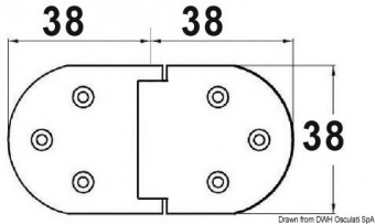 Osculati 38.832.01 - Удерживающая петля 76x38x3,2 мм (1 компл. по 1 шт.)