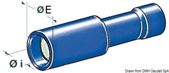 Osculati 14.186.44 - Наконечник цилиндрический с изолирующей муфтой тип гнездо 1 - 2.5 мм² 4 мм (100 шт)