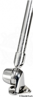 Osculati 11.128.12 - Складная световая мачта Aerodinamics LED c регулируемым углом наклона 60 см, нержавеющая сталь 