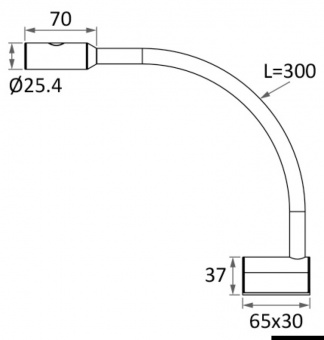 Osculati 13.237.07 - Светодиодный точечный светильник на гибком основании для изголовья кровати/чтения карт Osculati